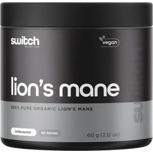Switch Nutrition 100% Pure Organic Lion's Mane Unflavoured 60g