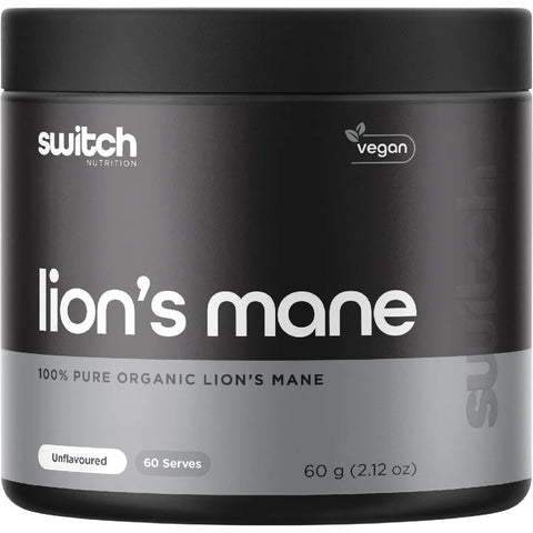 Switch Nutrition 100% Pure Organic Lion's Mane Unflavoured 60g