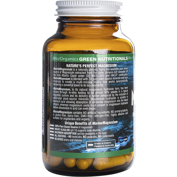 MicrOrganics Green Nutritionals Pure Ocean-Source Marine Magnesium 60 Capsules