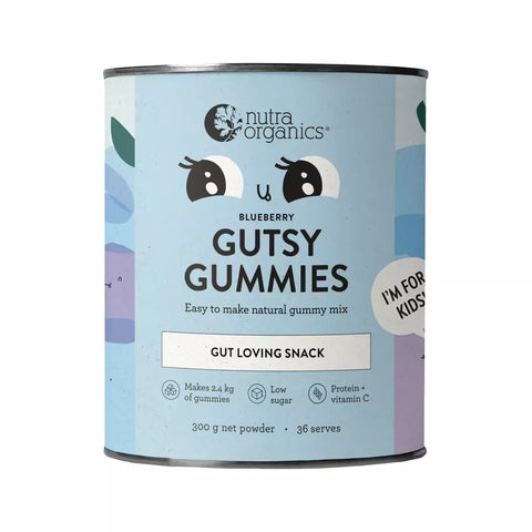 Nutra Organics Gutsy Gummies Gut Loving Snack Blueberry 300g