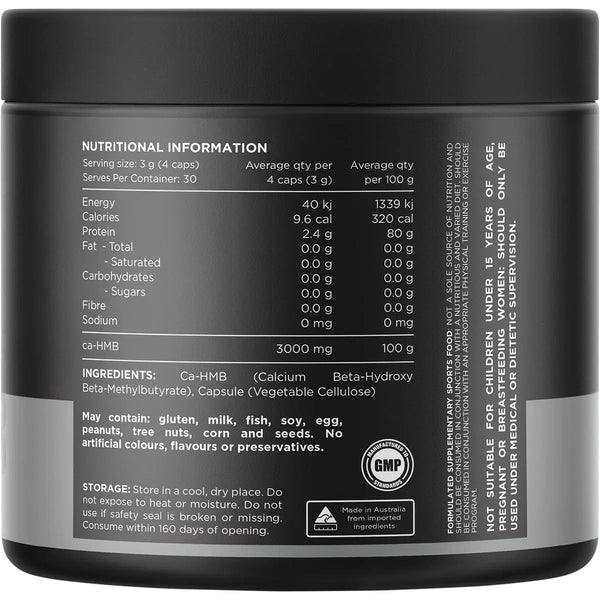 Switch Nutrition HMB Ca-Beta-Hydroxy Beta-Methylbutyrate 120 Capsules