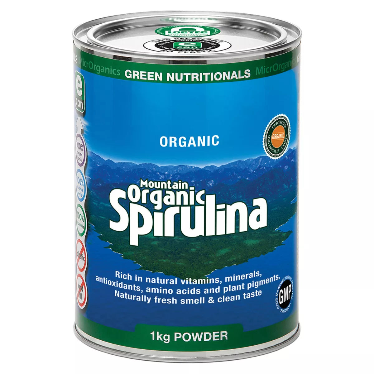 MicrOrganics Green Nutritionals Mountain Organic Spirulina 1kg