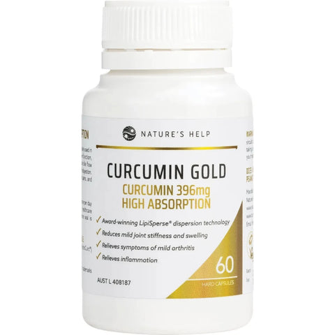 Nature's Help Curcumin Gold 396mg High Absorption 60 Capsules