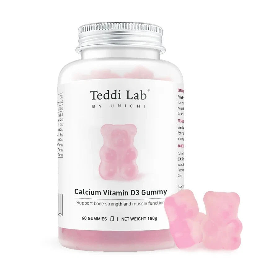 Unichi Teddi Lab Calcium Vitamin D3 Gummy 60