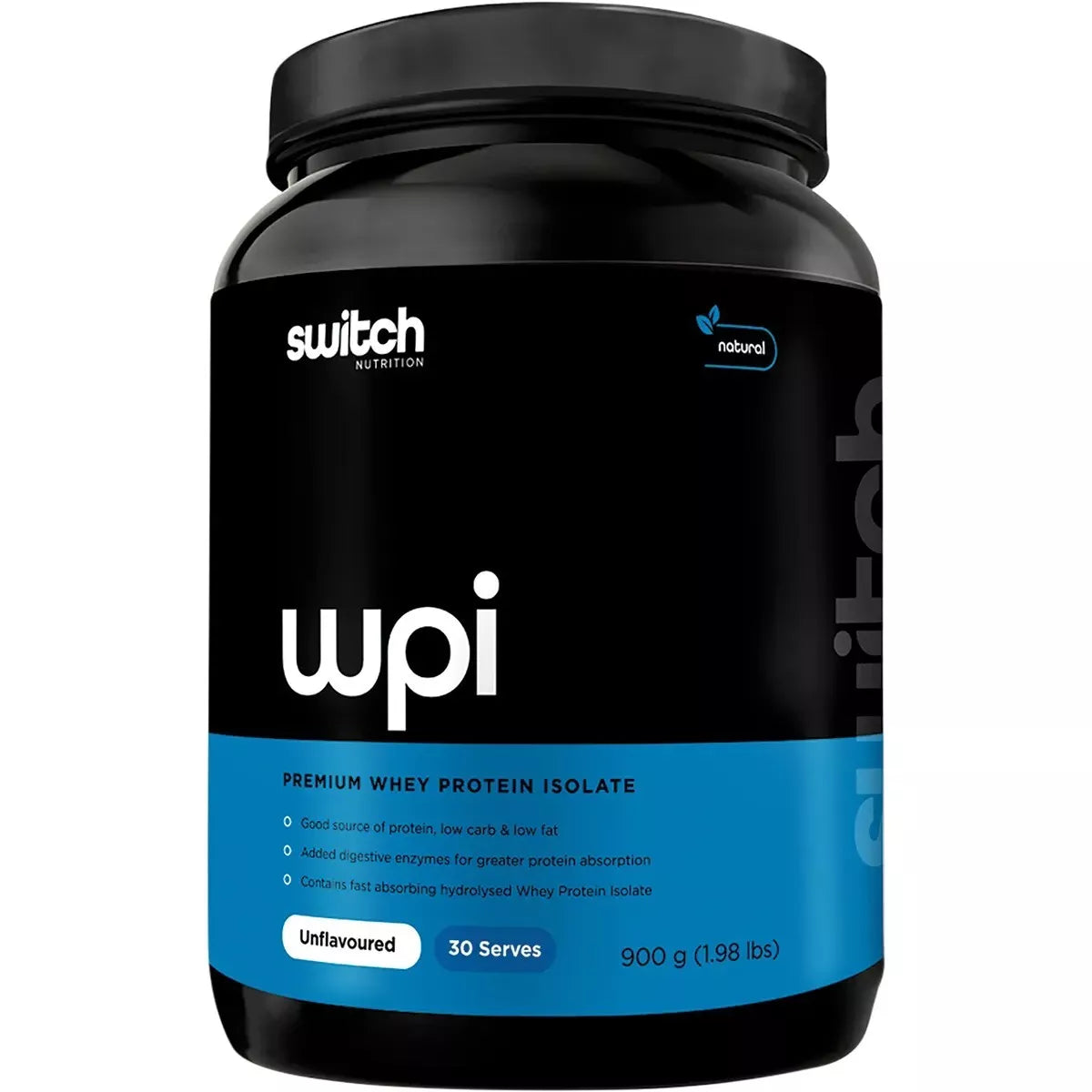 Switch Nutrition WPI Premium Whey Protein Isolate Unflavoured 900g