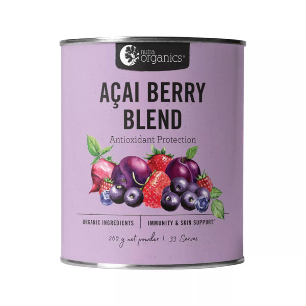 Nutra Organics Acai Berry Blend Antioxidant Protection 200g Immune & Skin Support