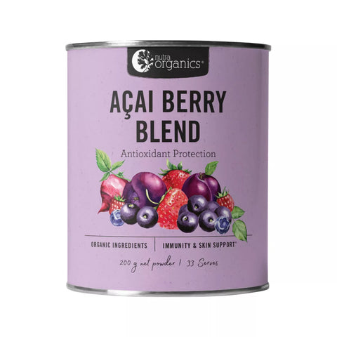 Nutra Organics Acai Berry Blend Antioxidant Protection 200g Immune & Skin Support