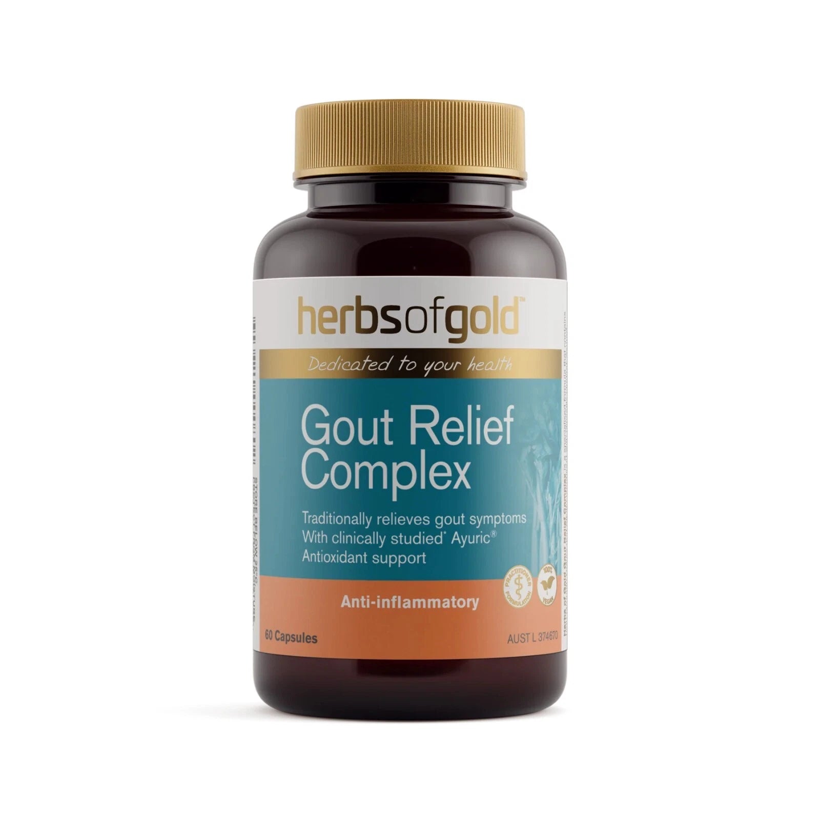 Herbs of Gold Gout Relief Complex 60 Capsules