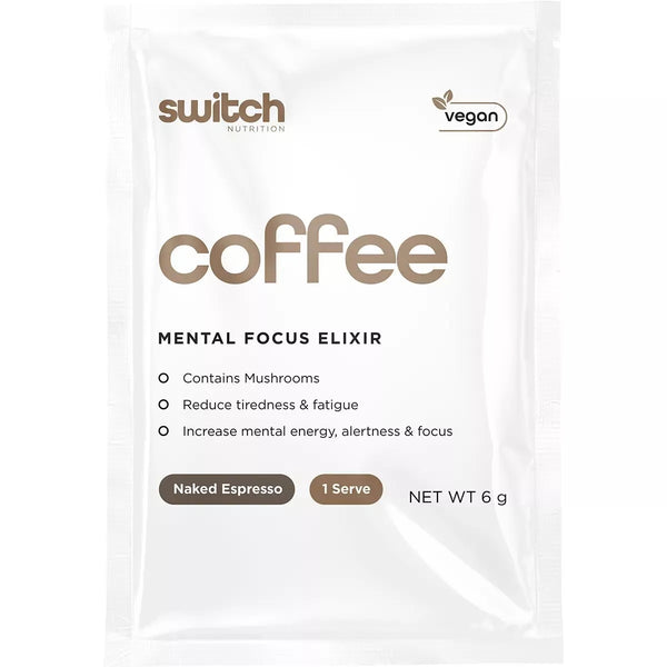 Switch Nutrition Coffee Mental Focus Elixir Naked Espresso 25 Packs