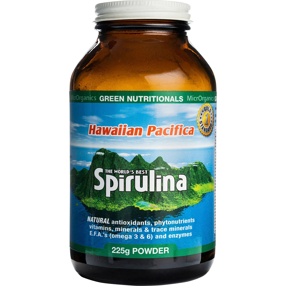 MicrOrganics Green Nutritionals Hawaiian Pacifica Spirulina Powder 225g