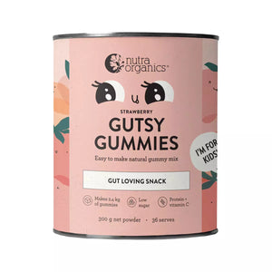 Nutra Organics Gutsy Gummies Gut Loving Snack Strawberry 300g