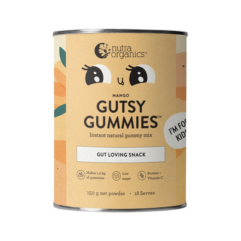 Nutra Organics Gutsy Gummies Gut Loving Snack Mango 150g