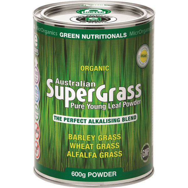 MicrOrganics Green Nutritionals Organic Australian SuperGrass 600g Super Grass Powder