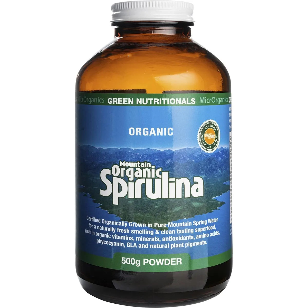 MicrOrganics Green Nutritionals Mountain Organic Spirulina 500g