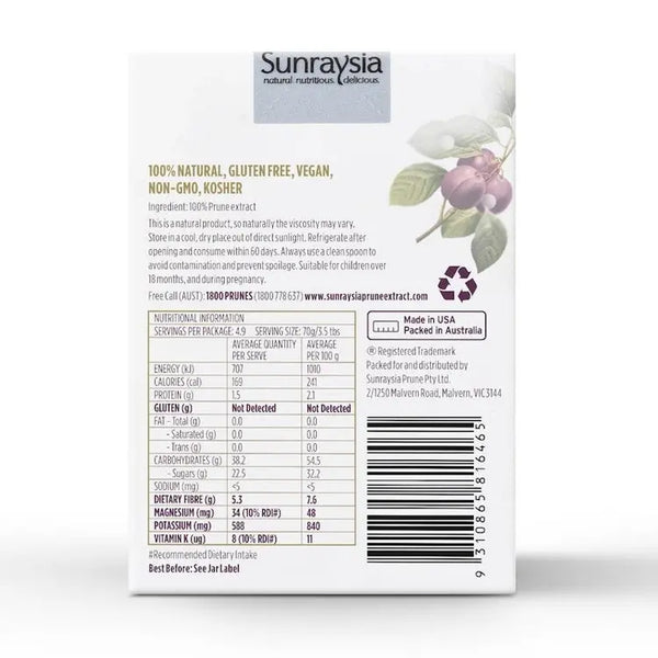 2 x Sunraysia Prune Extract 340g Daily Wellness Tonic