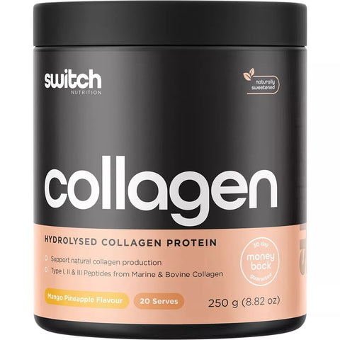 Switch Nutrition Hydrolysed Collagen Protein Vanilla Mango Pineapple 250g