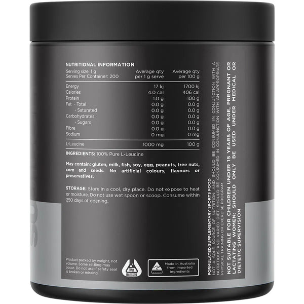Switch Nutrition Leucine 100% Pure L-Leucine Unflavoured 200g