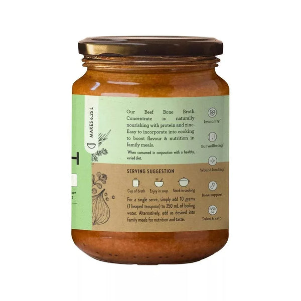Nutra Organics Beef Bone Broth Deeply Nourishing Concentrate Native Herbs 250g