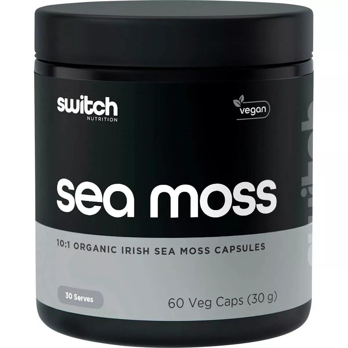 Switch Nutrition Sea Moss 60 Capsules 10:1 Organic Irish Sea Moss