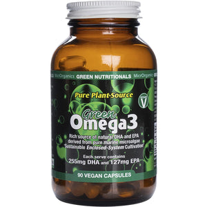 MicrOrganics Green Nutritionals Green Omega3 90 Capsules 255mg DHA + 127mg