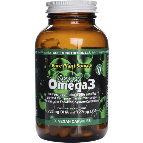 MicrOrganics Green Nutritionals Green Omega3 90 Capsules 255mg DHA + 127mg