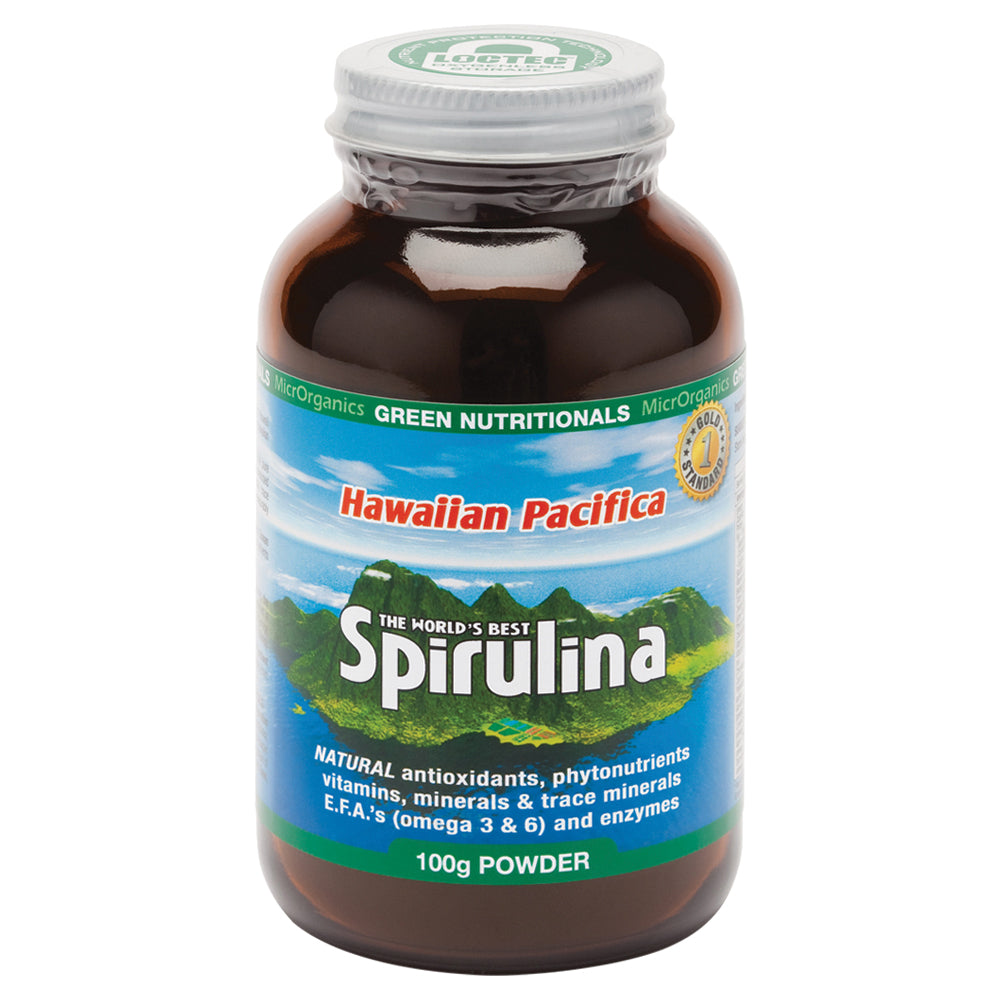 MicrOrganics Green Nutritionals Hawaiian Pacifica Spirulina Powder 100g