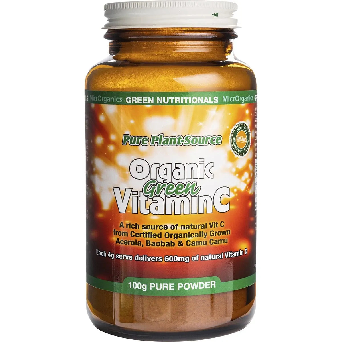 MicrOrganics Green Nutritionals Pure Plant-Source Organic Green Vitamin C 100g