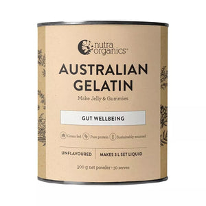 Nutra Organics Natural Gelatin Gut Wellbeing Unflavoured 300g Powder