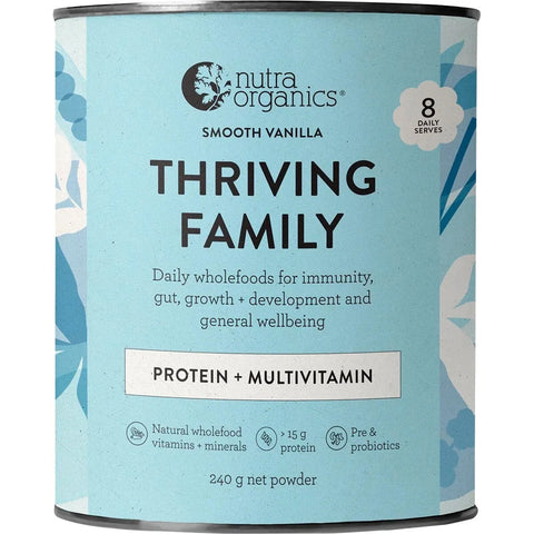 Nutra Organics Thriving Family Protein Smooth Vanilla 240g