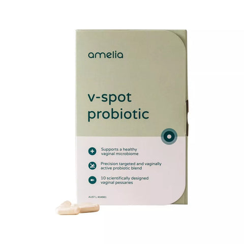Amelia V-Spot Probiotic Vaginal Pessaries x 10 Packs