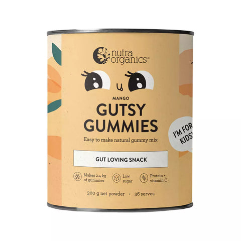 Nutra Organics Gutsy Gummies Gut Loving Snack Mango 300g