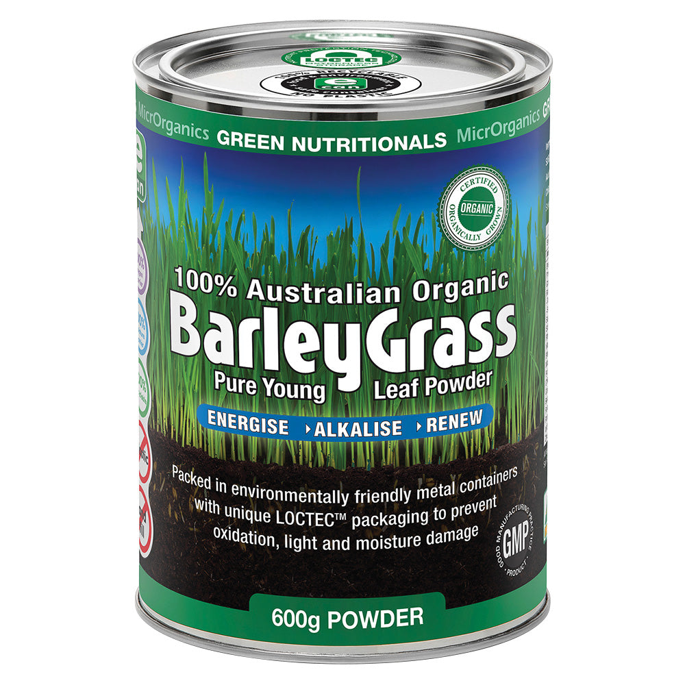 MicrOrganics Green Nutritionals Organic Australian BarleyGrass 600g Barley Grass Powder