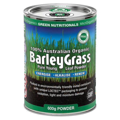 MicrOrganics Green Nutritionals Organic Australian BarleyGrass 600g Barley Grass Powder