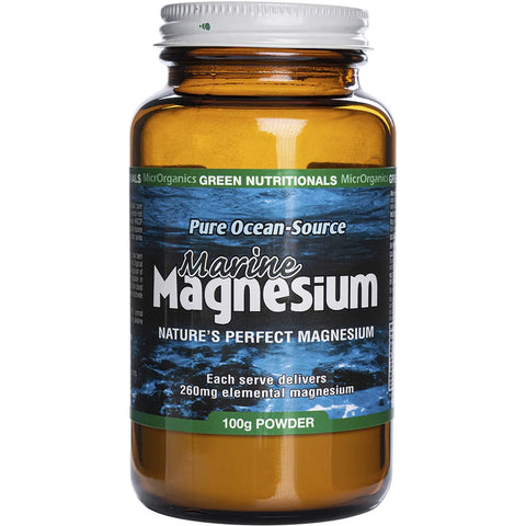 MicrOrganics Green Nutritionals Pure Ocean-Source Marine Magnesium 100g Powder
