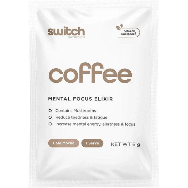 Switch Nutrition Coffee Mental Focus Elixir Cafe Mocha 25 Packs