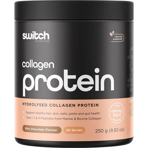 Switch Nutrition Hydrolysed Collagen Protein Rich Chocolate 250g