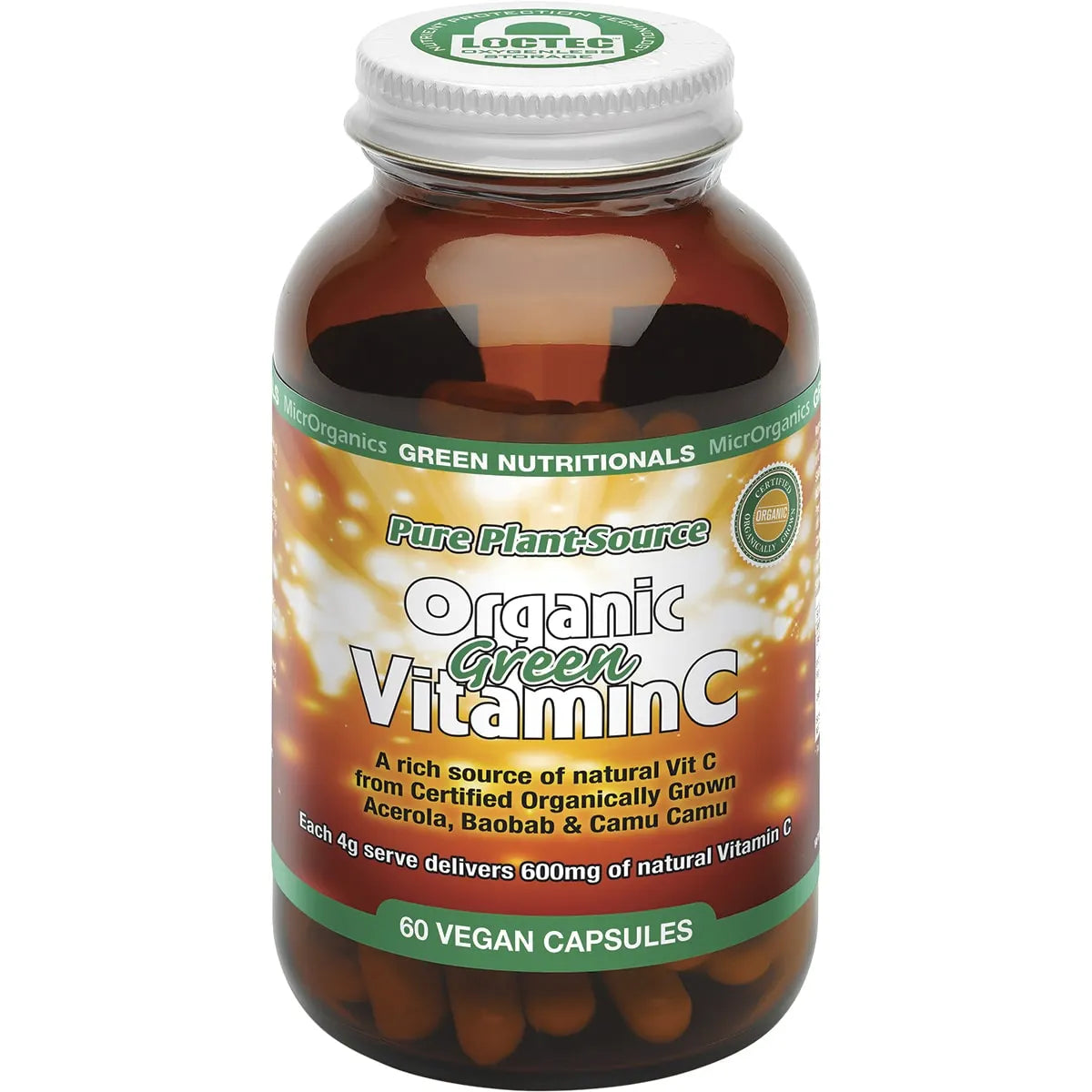 MicrOrganics Green Nutritionals Organic Green Vitamin C 60 Capsules