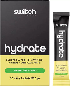 Switch Nutrition Hydrate Electrolytes Lemon Lime 20 x 6g Sachets