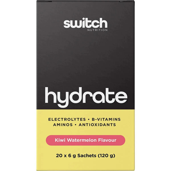 Switch Nutrition Hydrate Electrolytes Kiwi Watermelon 20 x 6g Sachets