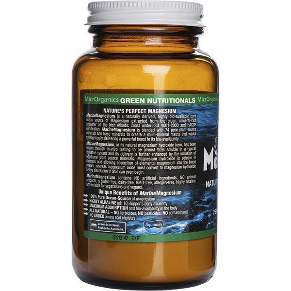 MicrOrganics Green Nutritionals Pure Ocean-Source Marine Magnesium 100g Powder