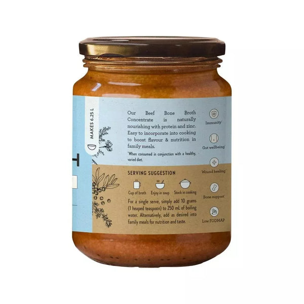 Nutra Organics Beef Bone Broth Deeply Nourishing Concentrate Natural Beef 250g