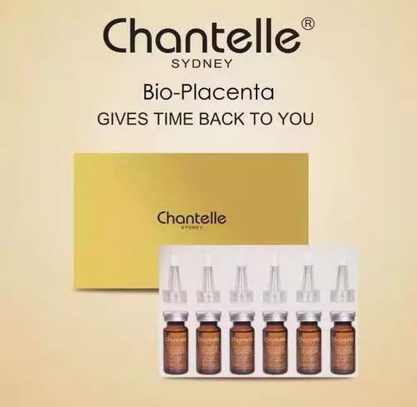 Chantelle Bio Placenta 100% Pure Sheep Placenta Essence 6 x 10ml Serum Gold