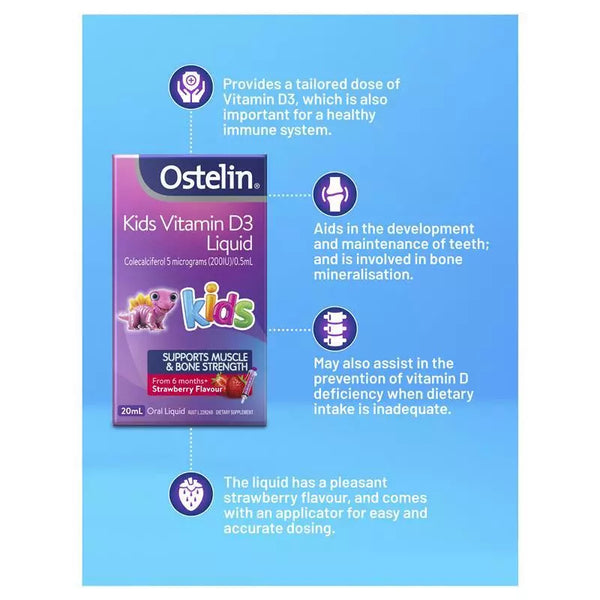 Ostelin Kids Vitamin D3 Liquid 20ml