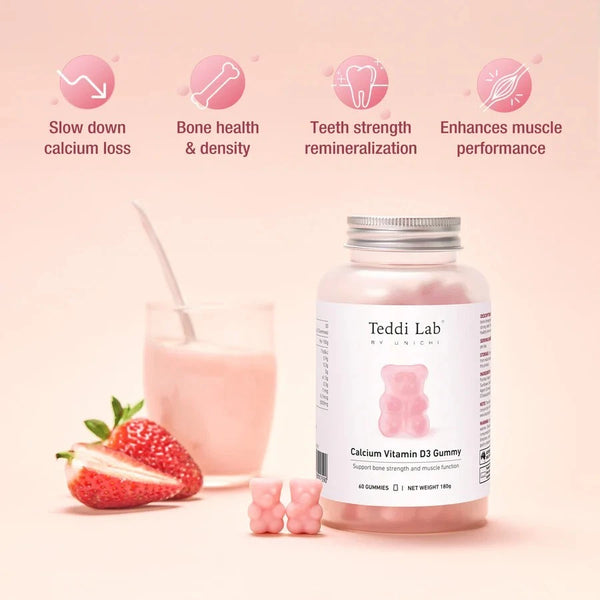 Unichi Teddi Lab Calcium Vitamin D3 Gummy 60
