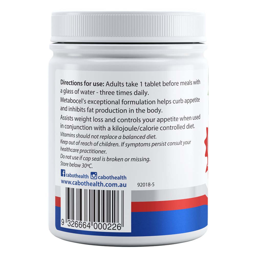Cabot Health Metabocel Weight Control 90 Tablets – AS Beauty & Health