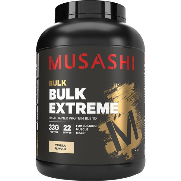 MUSASHI Bulk Extreme Protein Powder 2KG Vanilla Flavour