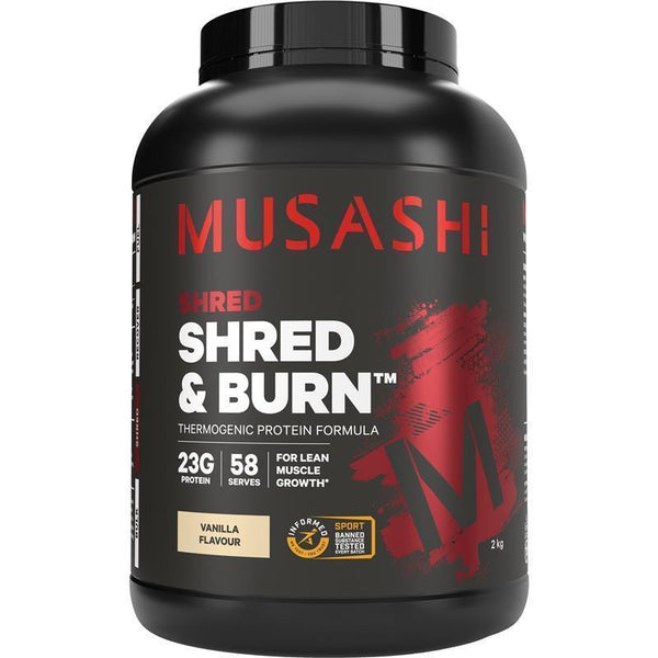 Musashi Shred and Burn Protein Vanilla 2KG
