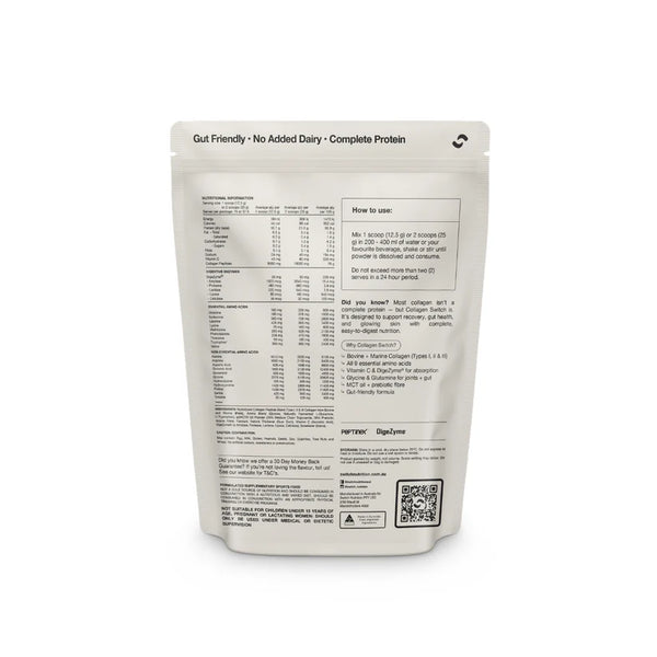Switch Nutrition Hydrolysed Collagen Protein Unflavoured 938g