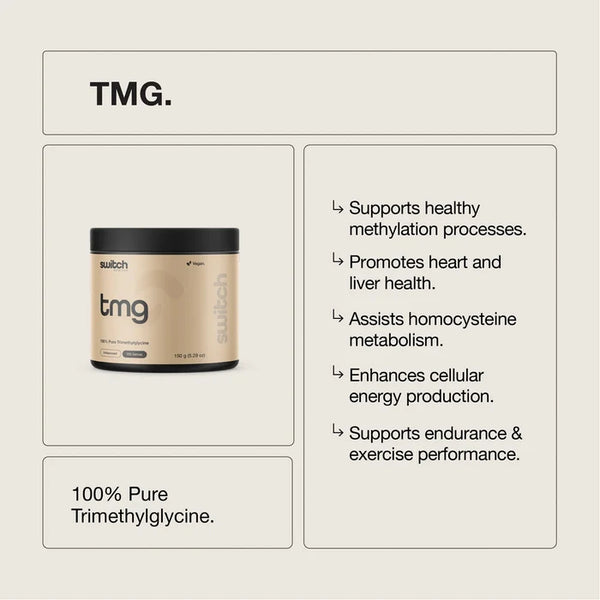 Switch Nutrition TMG 150g 100% Pure Trimethylgycine