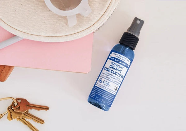 12 x Dr. Bronner's Organic Hand Sanitizer Peppermint 59ml